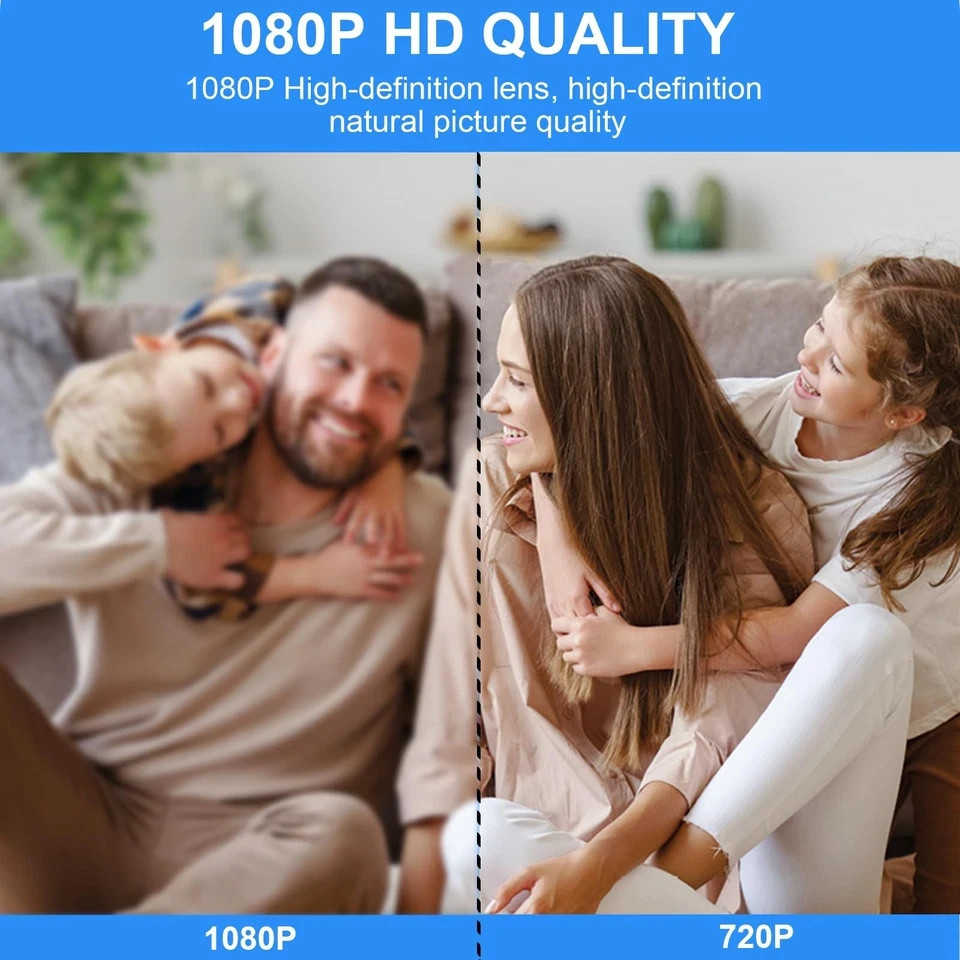 3Pack Mini Wireless Security Camera, Bluetooth 1080P HD WiFi Camera for Home/...