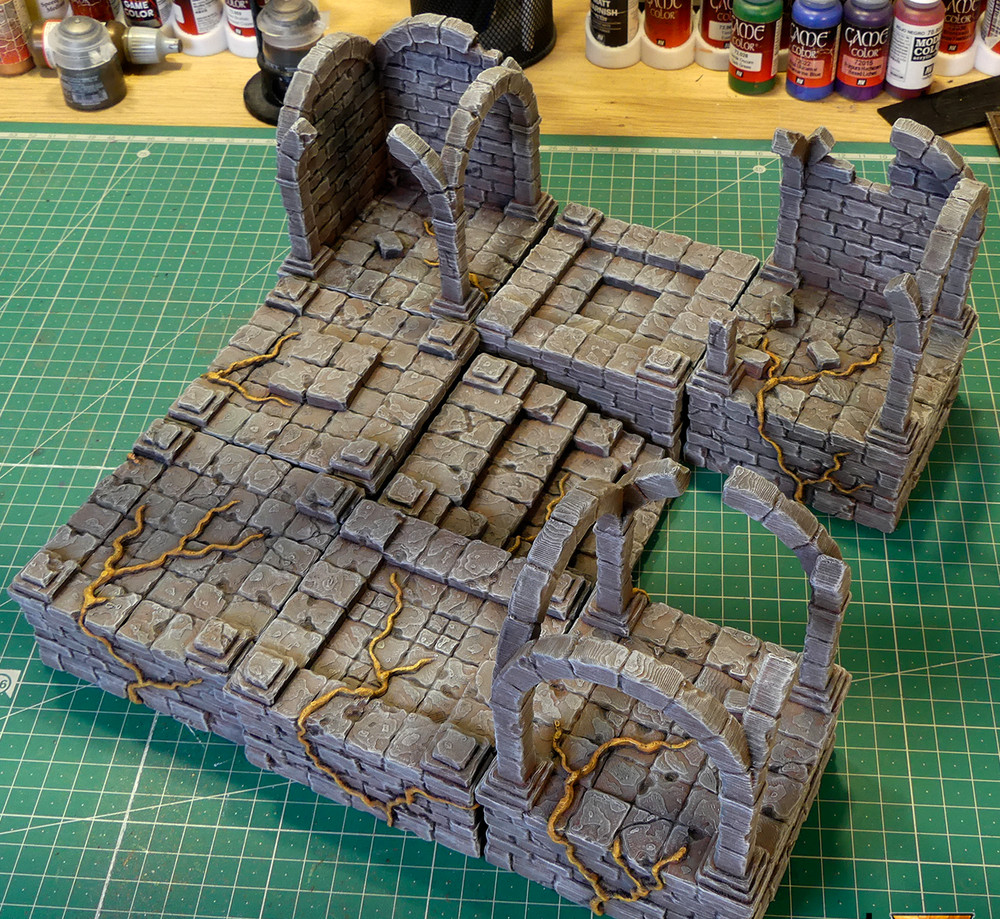 (8) Ancient Ruins - Paintable Modular Platforms