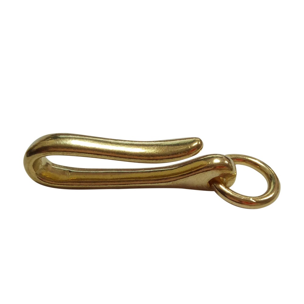 6cm Retro Solid Brass KeyChain Key Ring Belt U Hook Wallet Chain Fish Hook