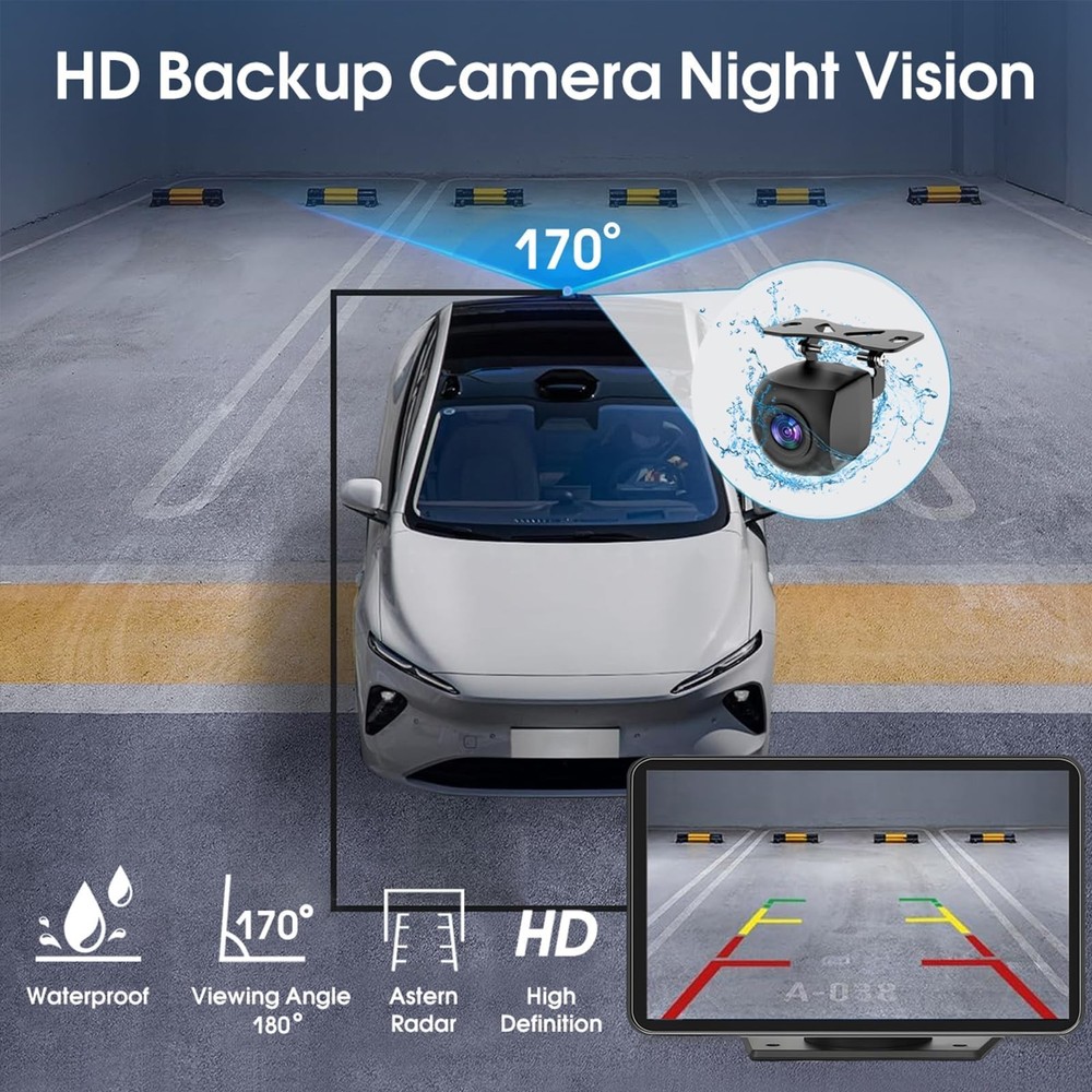 Carplay Screen for Car, 7" HD Wireless Portable Car Play 7 inch, Black