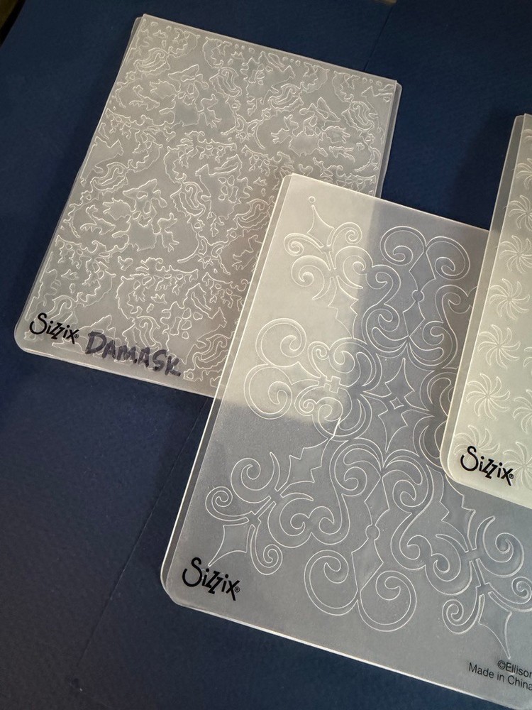 6 - Vintage Sizzix Embossing Folders Cuttlebug A2 and Border