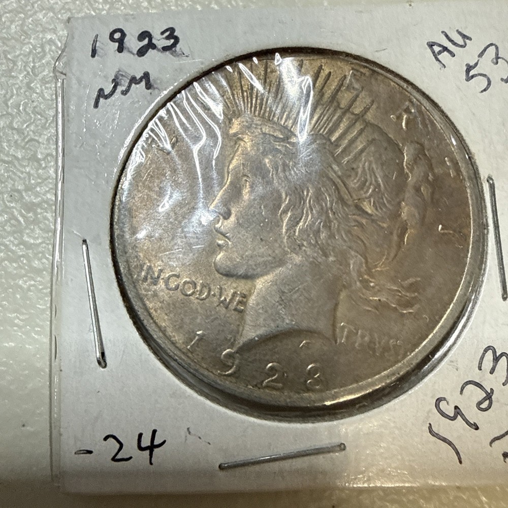 1923 Peace Dollar In AU Condition