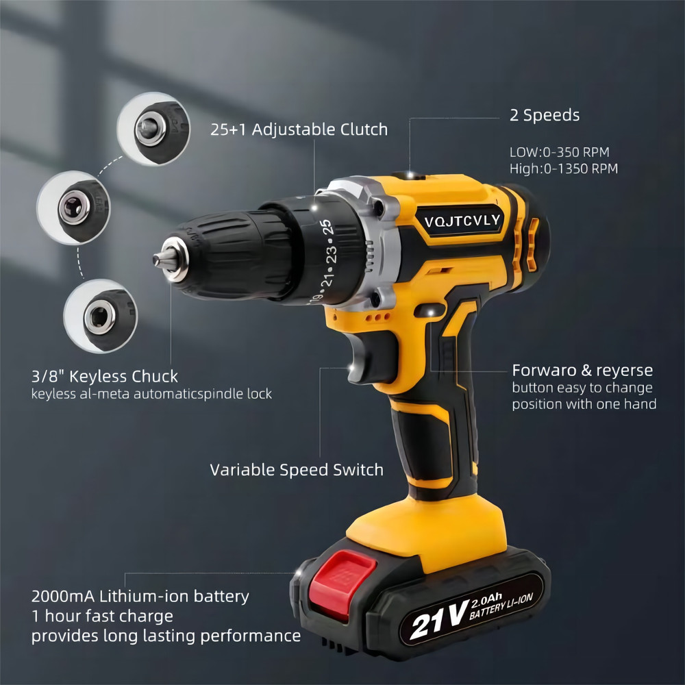 VQJTCVLY Cordless Drill