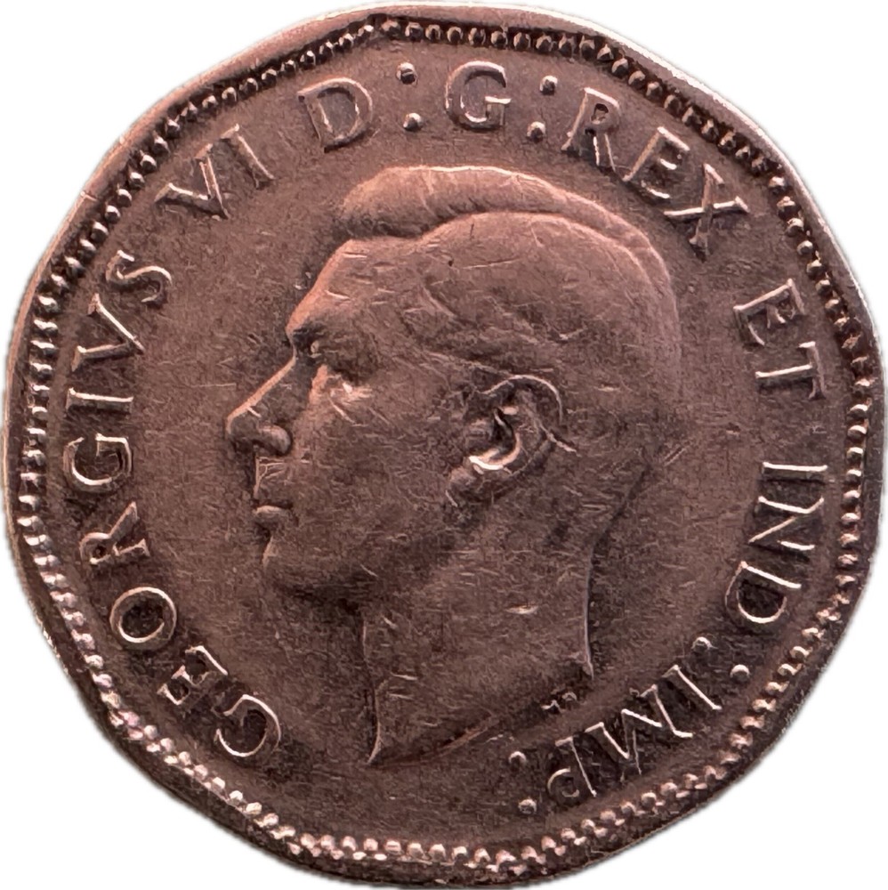 1947 Canada 5 Cents Dot - VF
