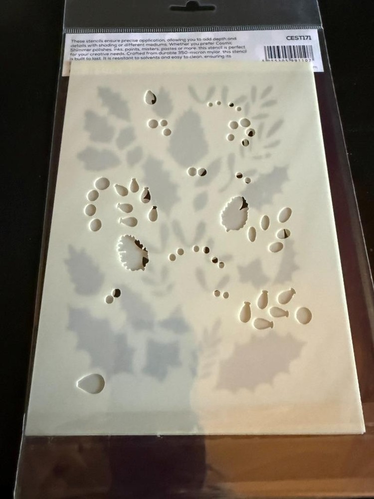 NIP Creative Expression 2 pc. 6" x 8" Stencil Set - WINTER FOLIAGE