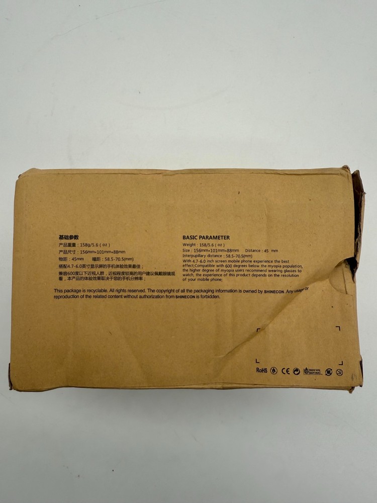 VR Shinecon Virtual Reality Glasses Helmet for iPhone Android