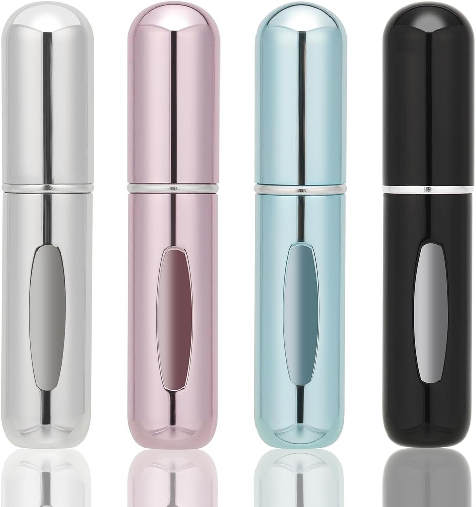 4Pcs Mini Refillable Perfume Atomizer Bottles 5ml Travel Size Spray