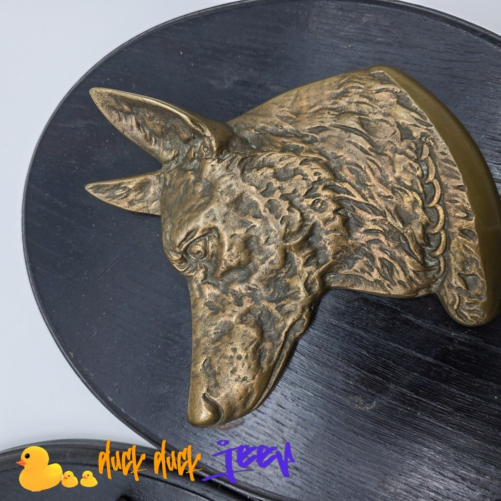 BRONZE GERMAN SHEPHERD BUST Wall Hanging