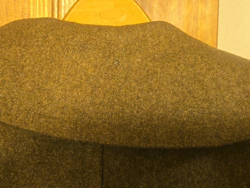 WWII dated 1943 Size 34/S Brown buttons wool overcoat.