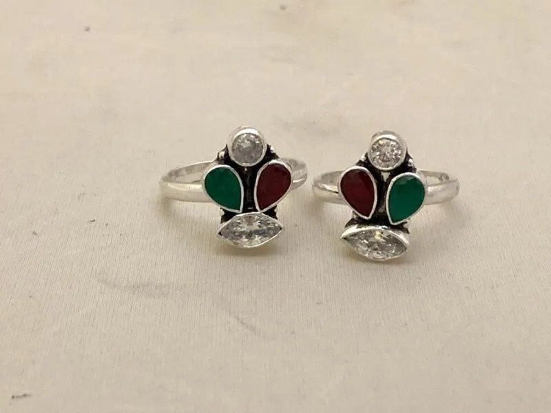 Radiant Harmony Adjustable Toe Rings 7-8gm (Approx)