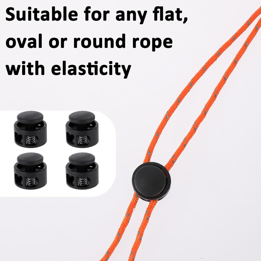 10 Pcs Elastic Shoe Lace Locks for Drawstrings - Secure & Easy to Use