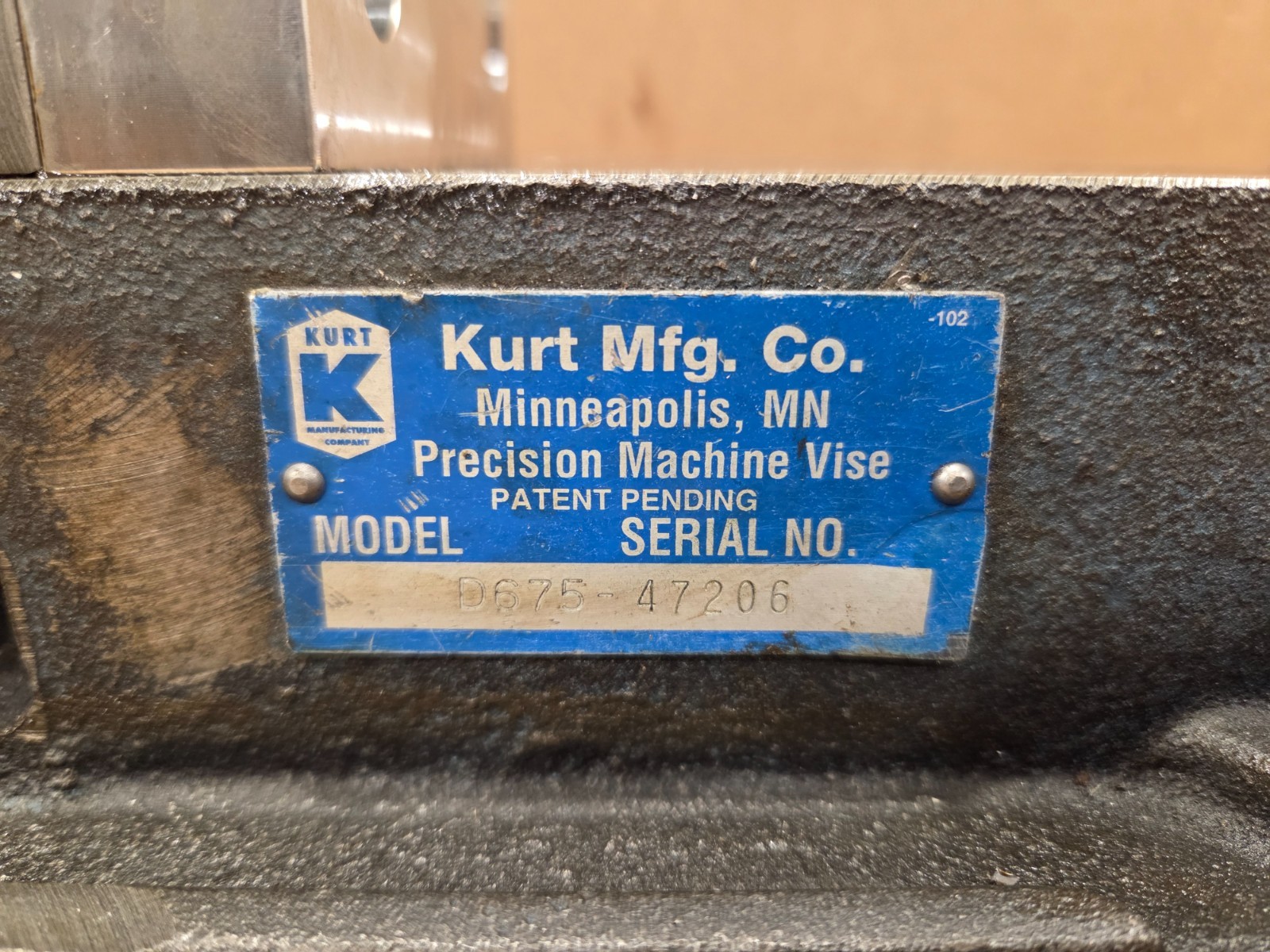 6" Kurt D675 AngLock Milling Machine Vise 7.5" Capacity GE6