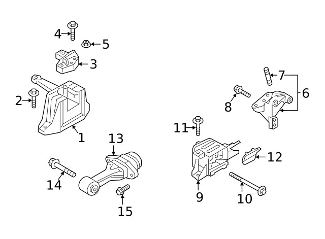 Genuine Kia Trans Mount Bracket Nut 13387-12007K