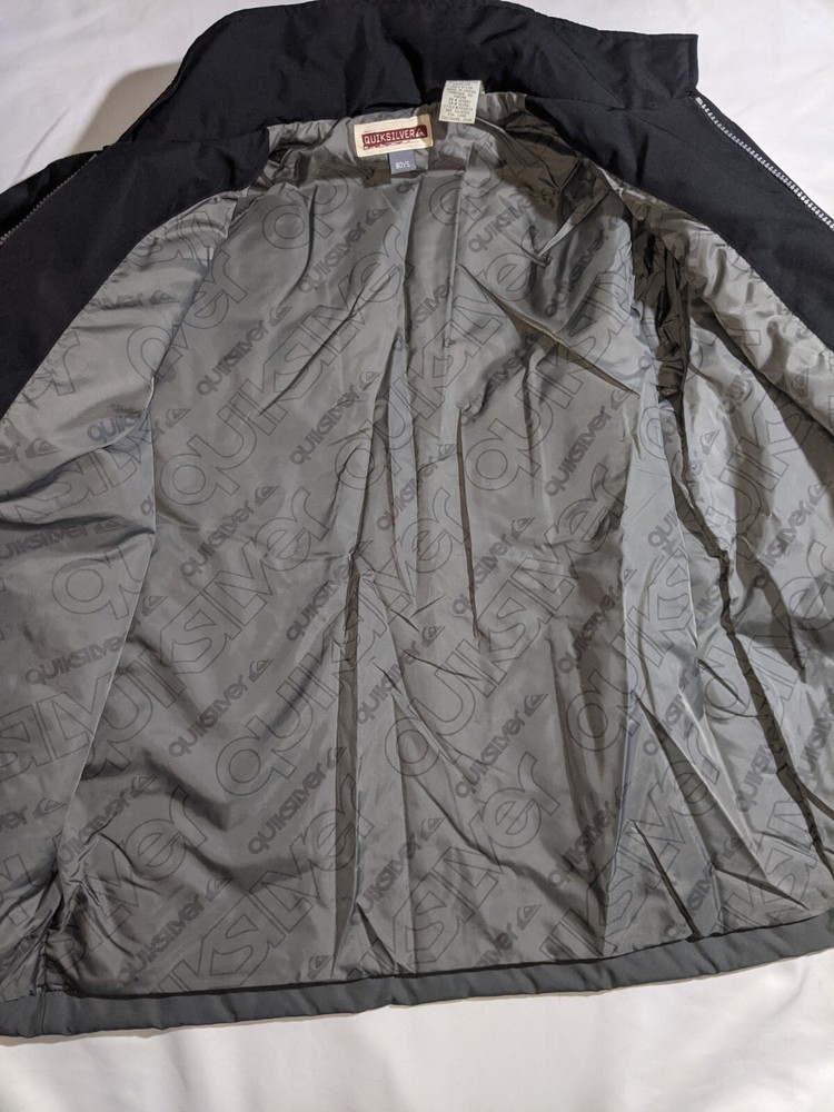 Quicksilver Boy's Jacket Size Large Gray Black White