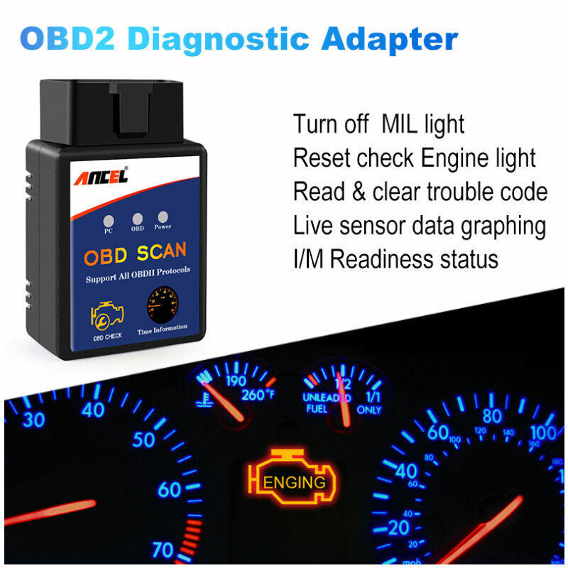 ELM327 Bluetooth/WIFI Car Diagnostic Scanner Auto Fault Code Reader Tool OBD2