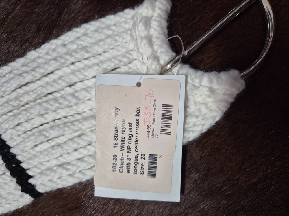 15 strand pony girth cinch 20"