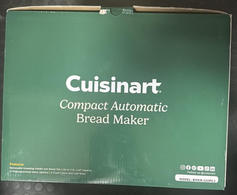Cuisinart Compact Automatic Bread Maker Machine, Stainless, NEW