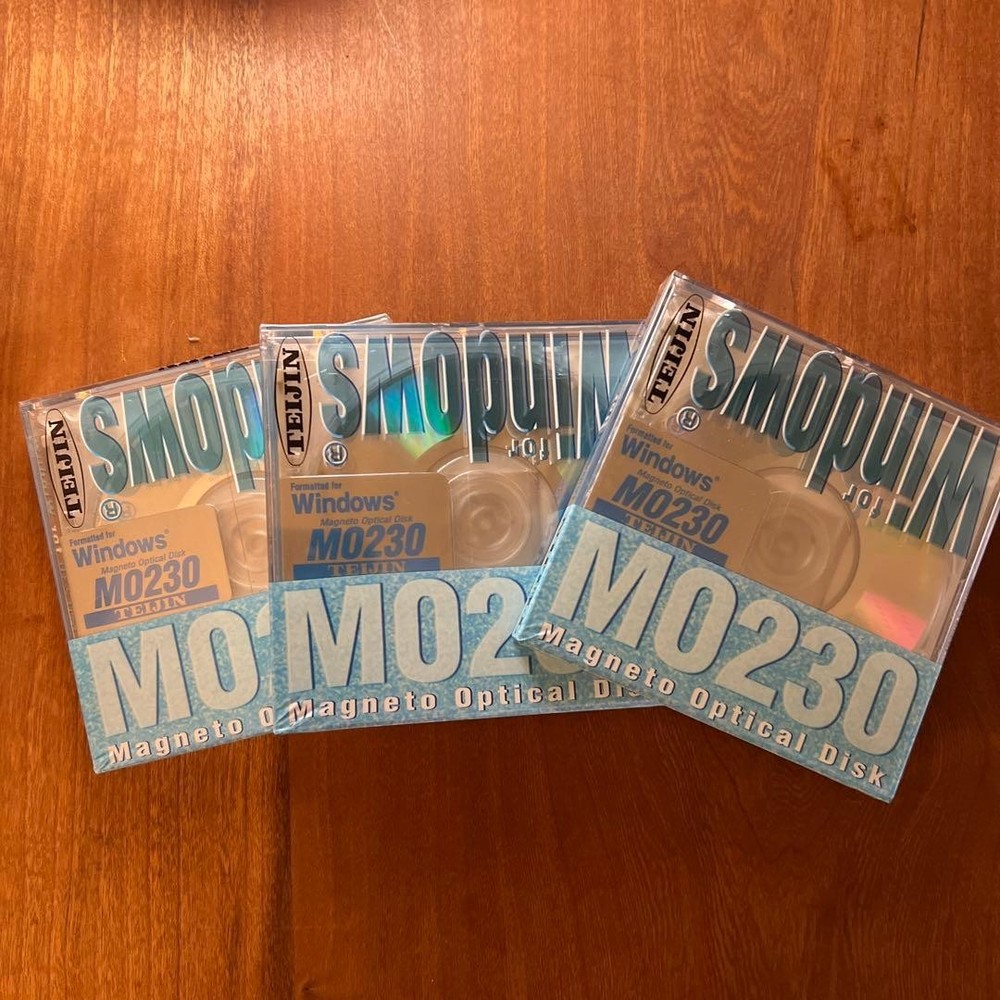 Teijin MO Disk 230MB Windows Format Data Backup Media Unused
