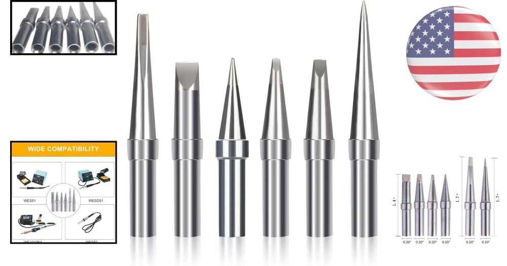 Customized Soldering Tips for Weller ET Series - Durable & High Performance 6pcs