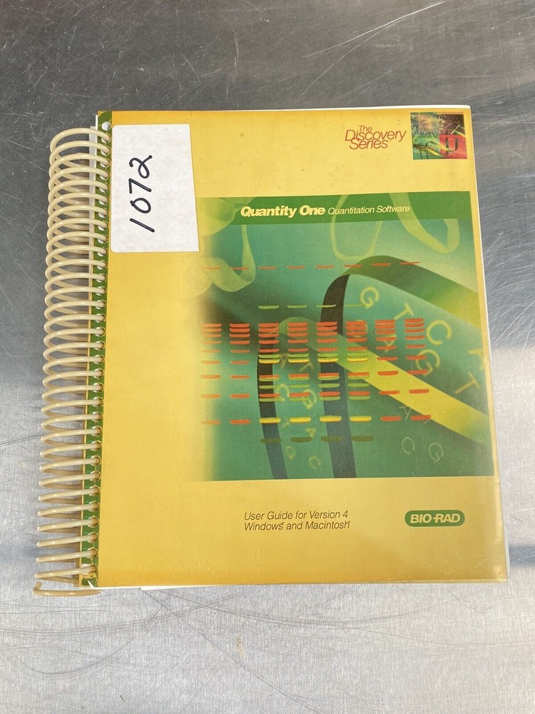BIO-RAD Quantity One - Quantitation Software - Users Guide / Instruction Manual