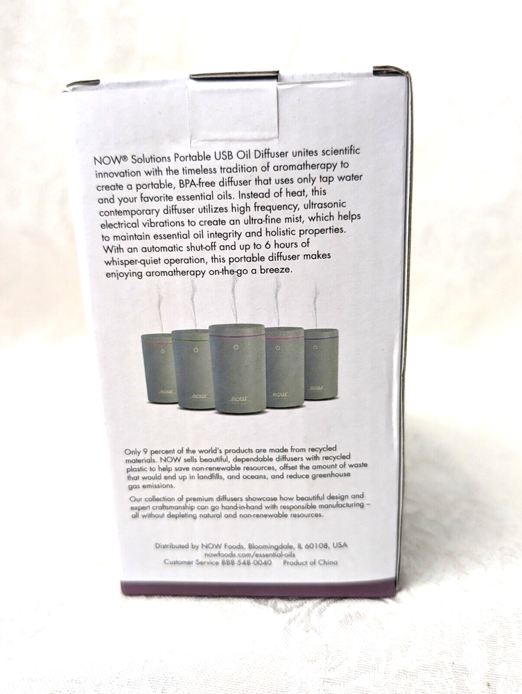 NOW Portable USB Ultrasonic Essential Oil Diffuser