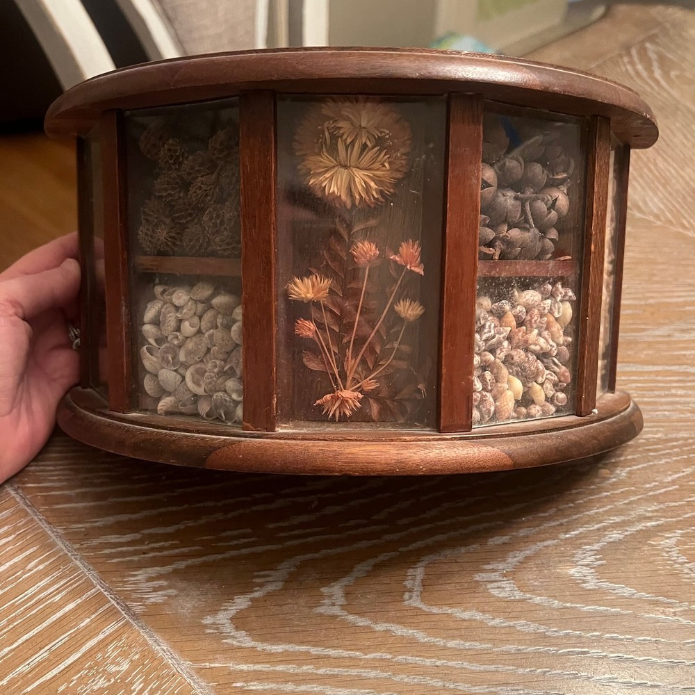 Vintage Wood Shadow Box Planter