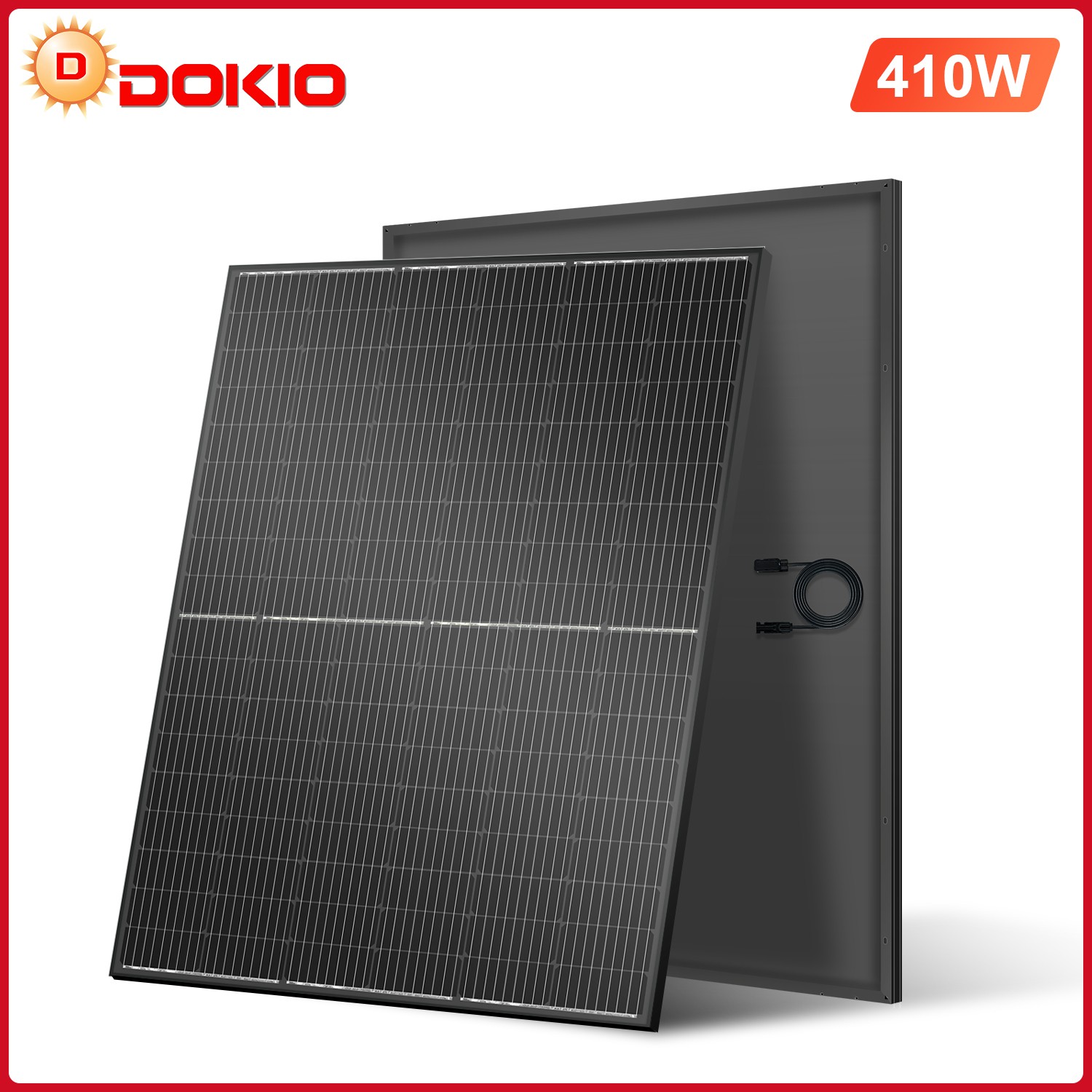 Dokio 400W 800W 1600W N-type Mono Rigid Big Solar Panel PV moudle for Roof Power