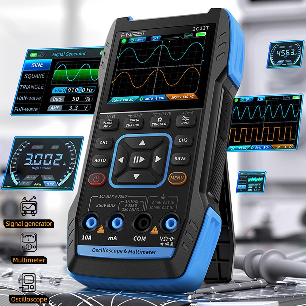 2C23T 3000mAh Function Signal Generator+Handheld Digital Oscilloscope Multimeter