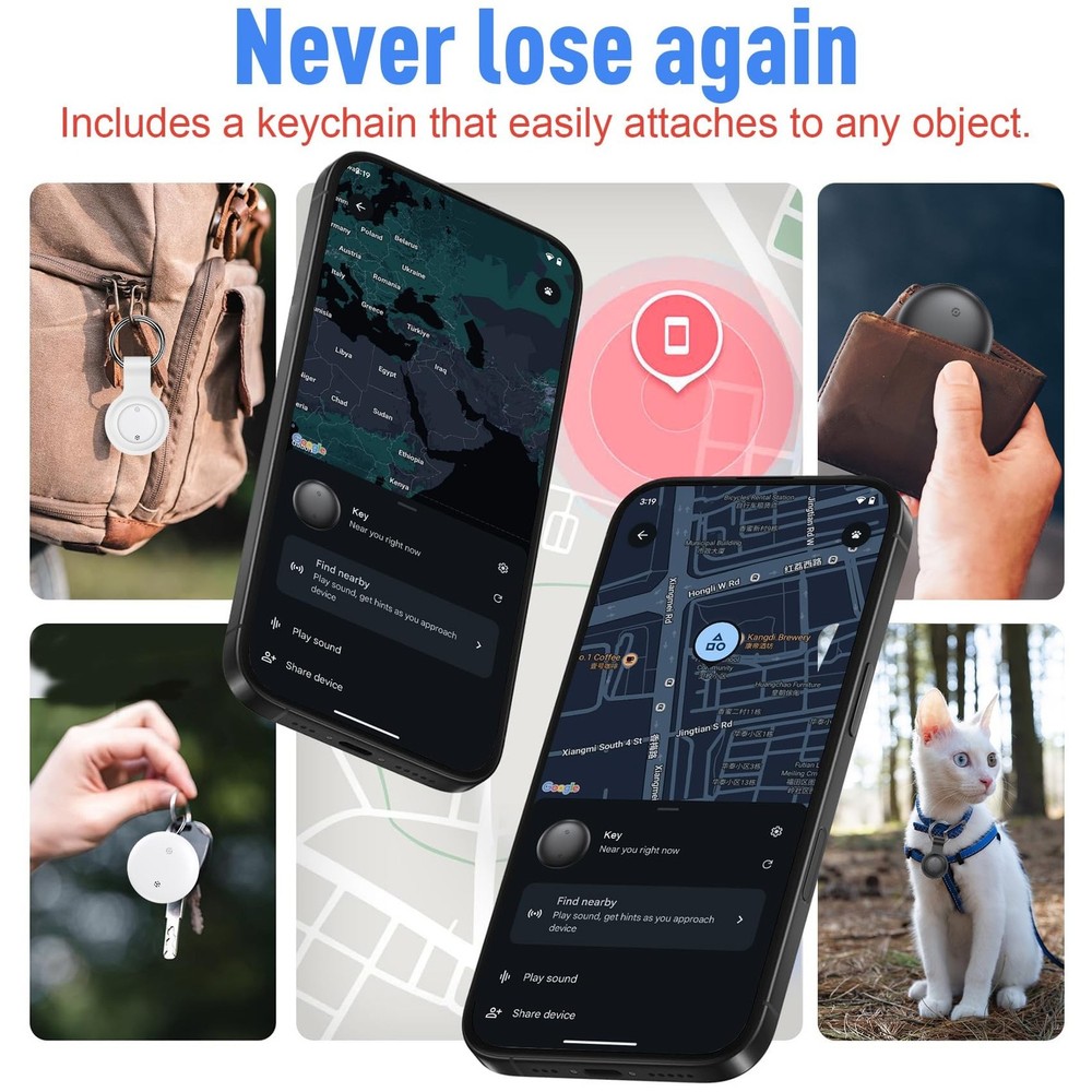 Tracker Tag for Android, Air Tracker Tags-4 Pack Android Tracker Tags Work wi...