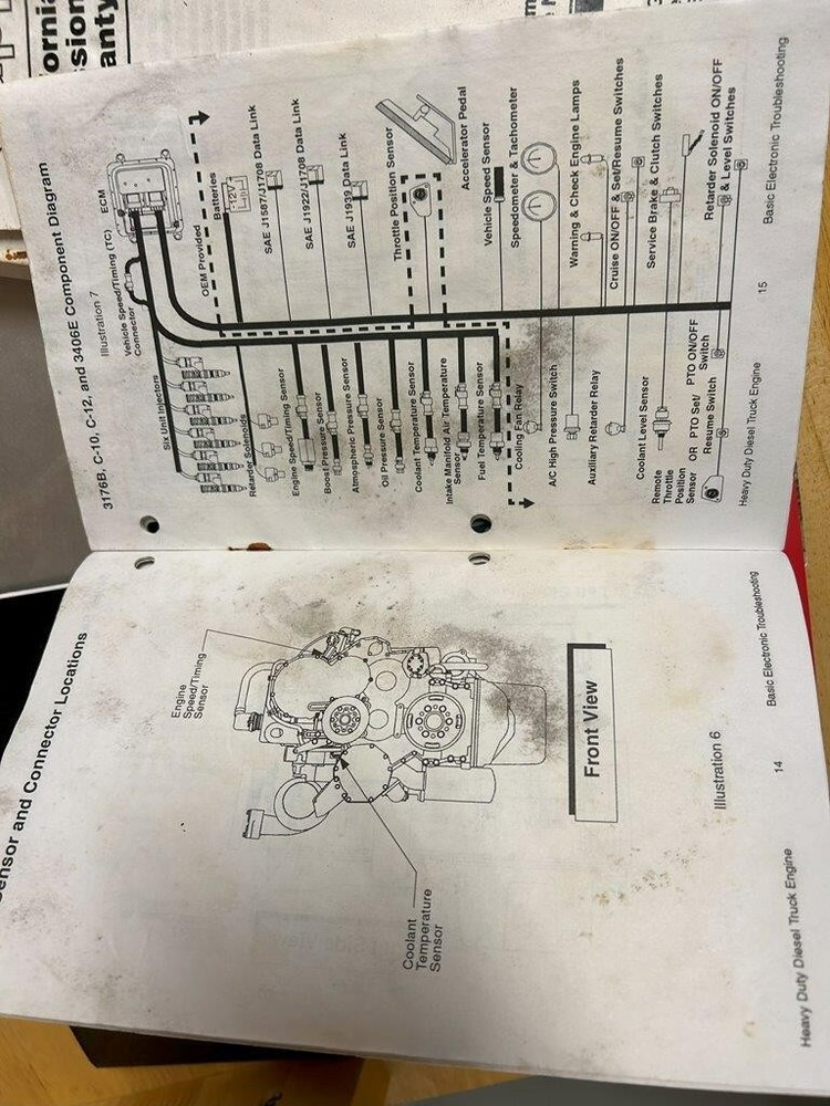 Caterpillar 3176B C-10 C-12 3406E Truck Engine Basic Electronic Troubleshooting