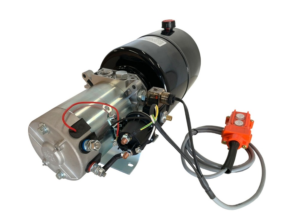 Hydraulic Pump Power Unit Single Acting 12V DC Dump Trailer 8 Quart with Remote