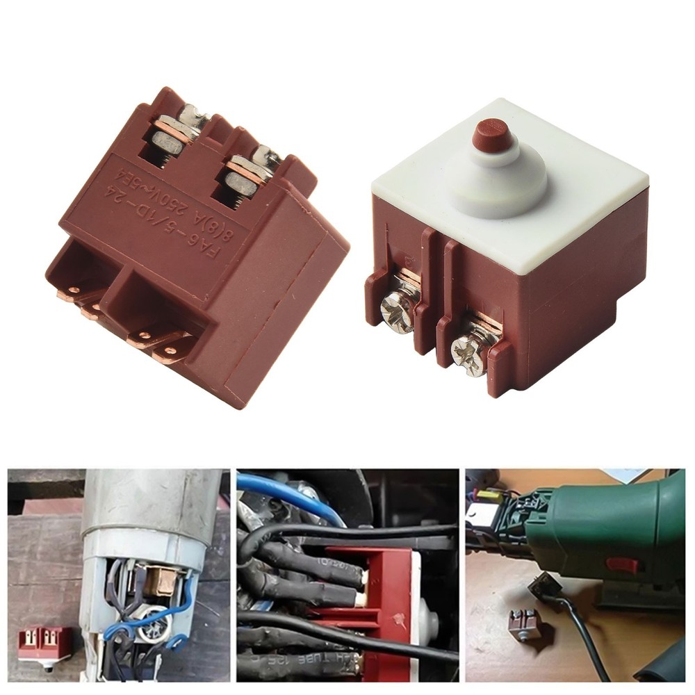 125V 12A Angle Grinder Switch Button Switch Angle Grinder NO Push Useful