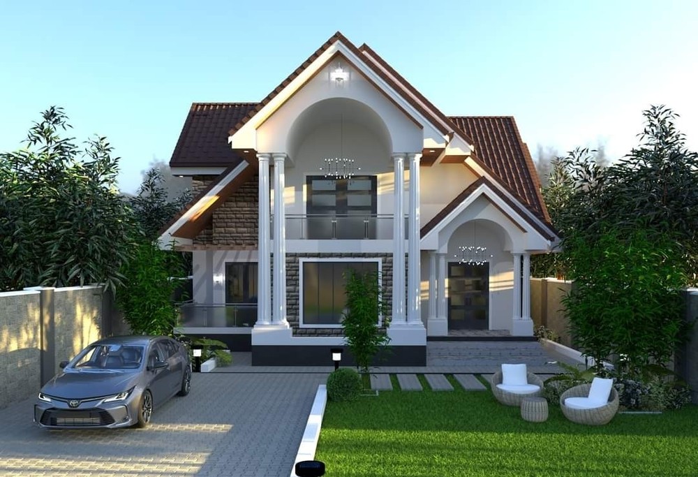 Two-Storey Modern Villa House Plan | 5 Bedroom