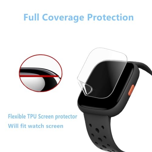 Screen Protector Compatible for BIGGERFIVE BRAVE 2 Smart Watch 1.8" (6 Pack)
