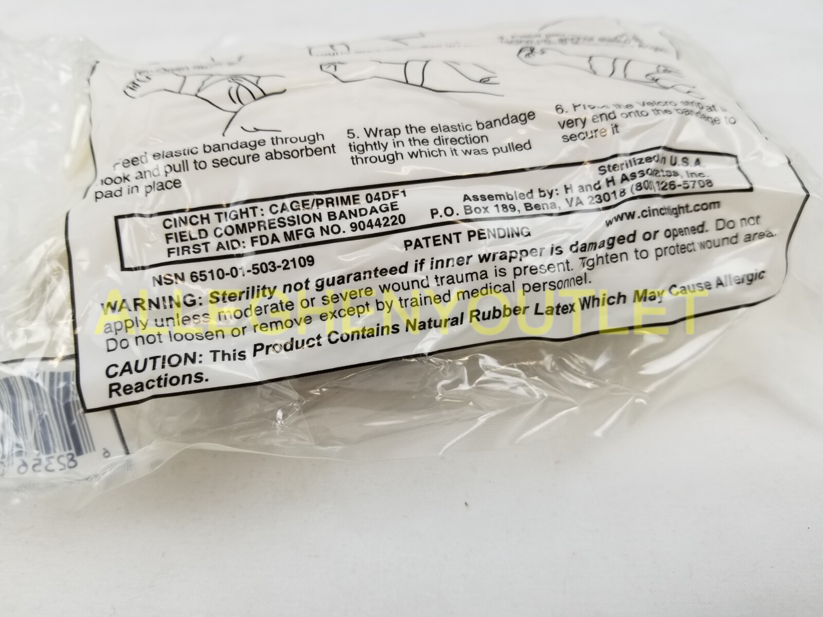 H&H Cinch Tight Combat Compression Bandage ABD Pad Elastic Wrap US Military IFAK