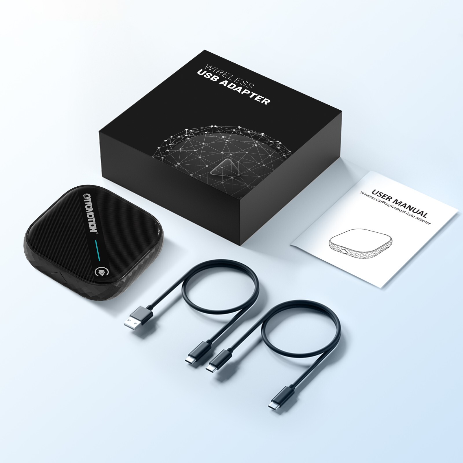 2 in 1 Wireless Apple CarPlay/Android auto Wireless Adapter for Android & Apple