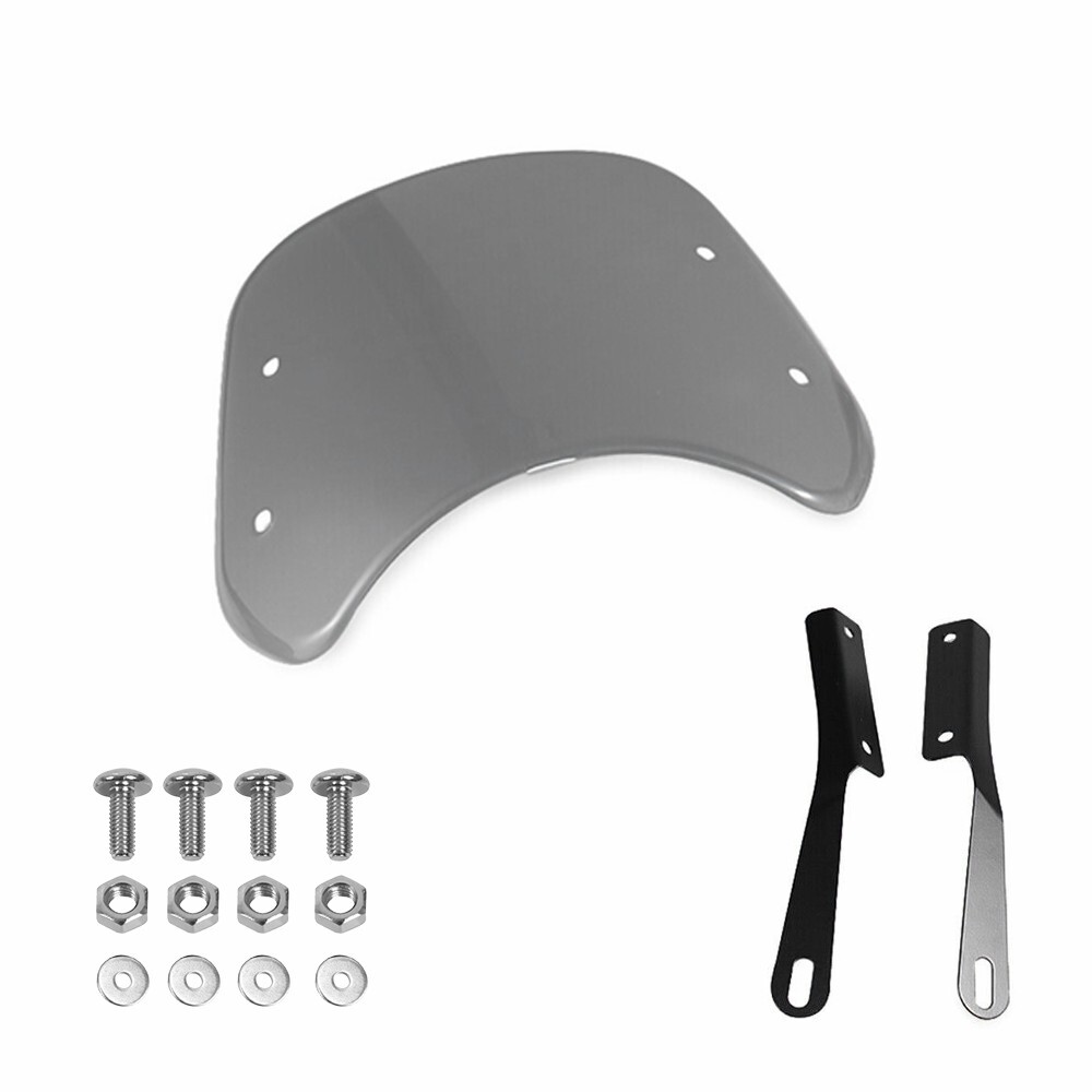 Universal Headlight Motorcycle Windshield Windscreen For 5"-7'' Headlight Smoked