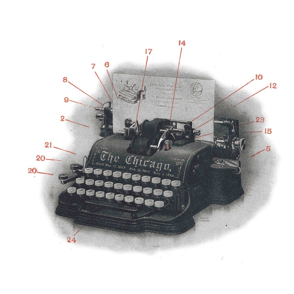 Chicago Typewriter User Instruction Owner's Manual Booklet