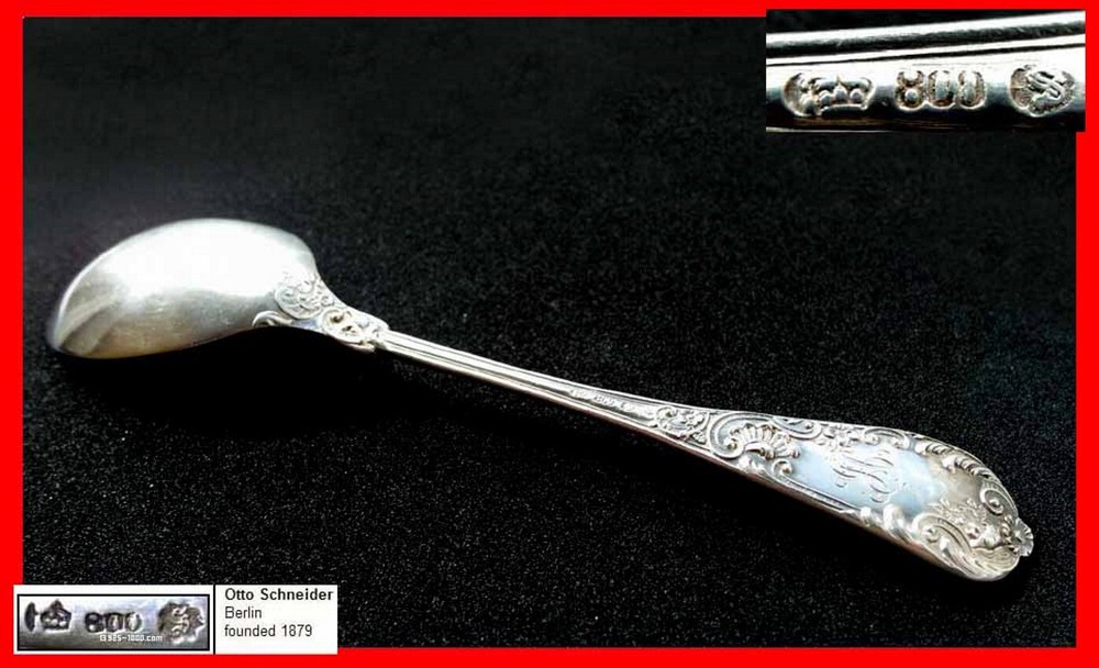 Rococo Serving Spoon, Otto Schneider, 800 Silver E191