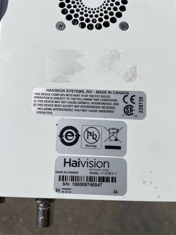 Haivision Makito Network Video Compact HD Encoder Chassis F-290-1