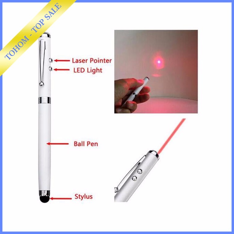 🎁🎄4-in-1 Laser Pointer + LED Light + Write Pen + Stylus for Phone / Tablet