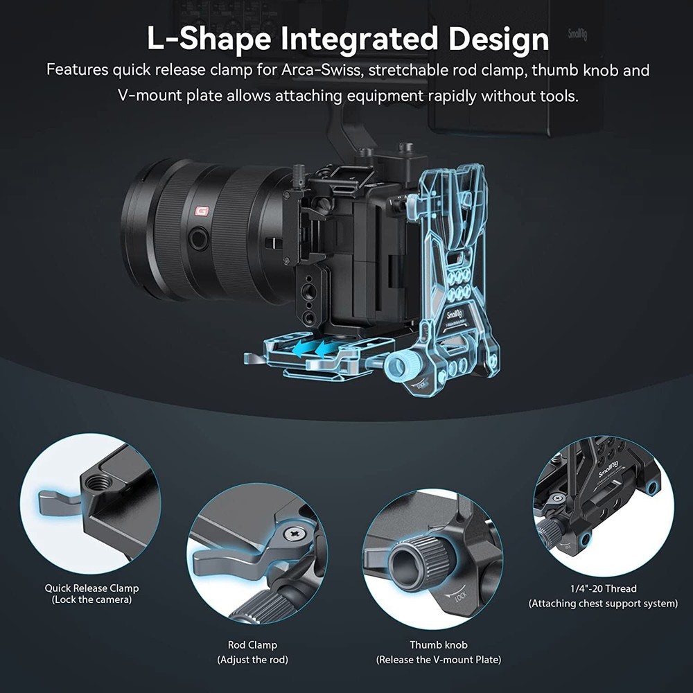 SmallRig Advanced Compact V-Mount Battery All-in-one Mounting System Solution