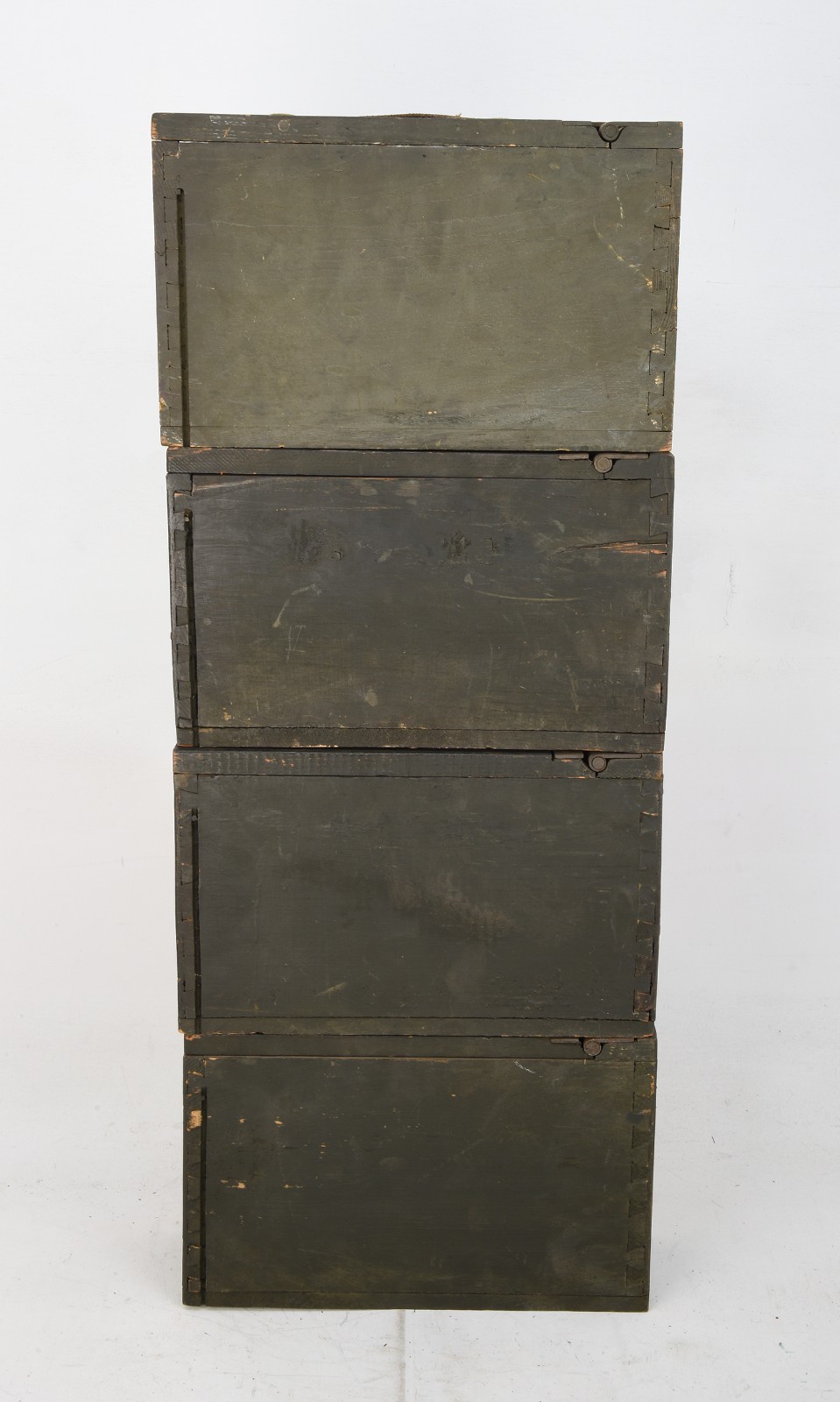 4x WWII US Browning .30-06 Cal 1903 Rifle Canvas Grip Wood Ammunition Ammo Boxes