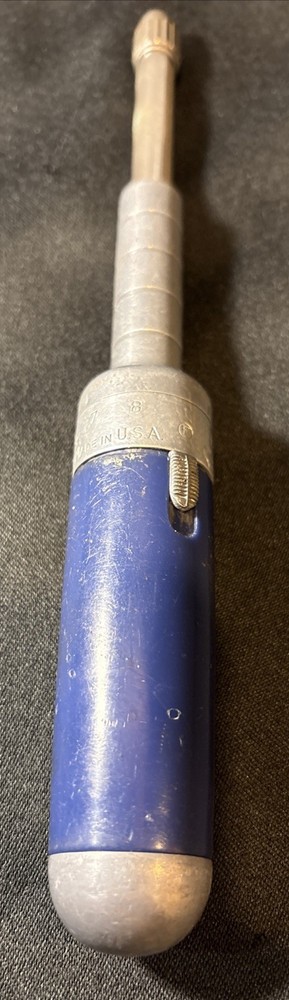 VINTAGE CRAFTSMAN AUTOMATIC PUSH DRILL WITH ALL 7 DOUBLE ENDED BITS GREAT TOOL