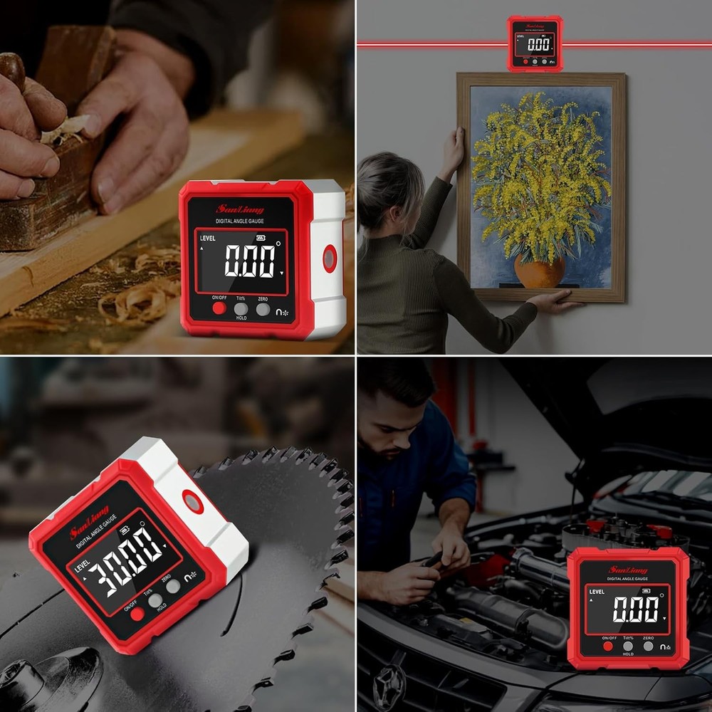 Digital Angle Finder Tool with Electronic Laser，Rechargeable Angle...