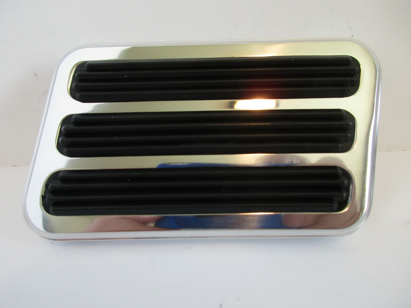 POLISHED BILLET ALUMINUM BRAKE PEDAL PAD RECTANGLE CHEVY FORD HOT ROD  #8500POL