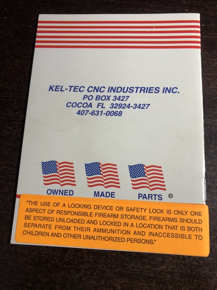 Instruction Manual Kel Tec P 32 Pistol