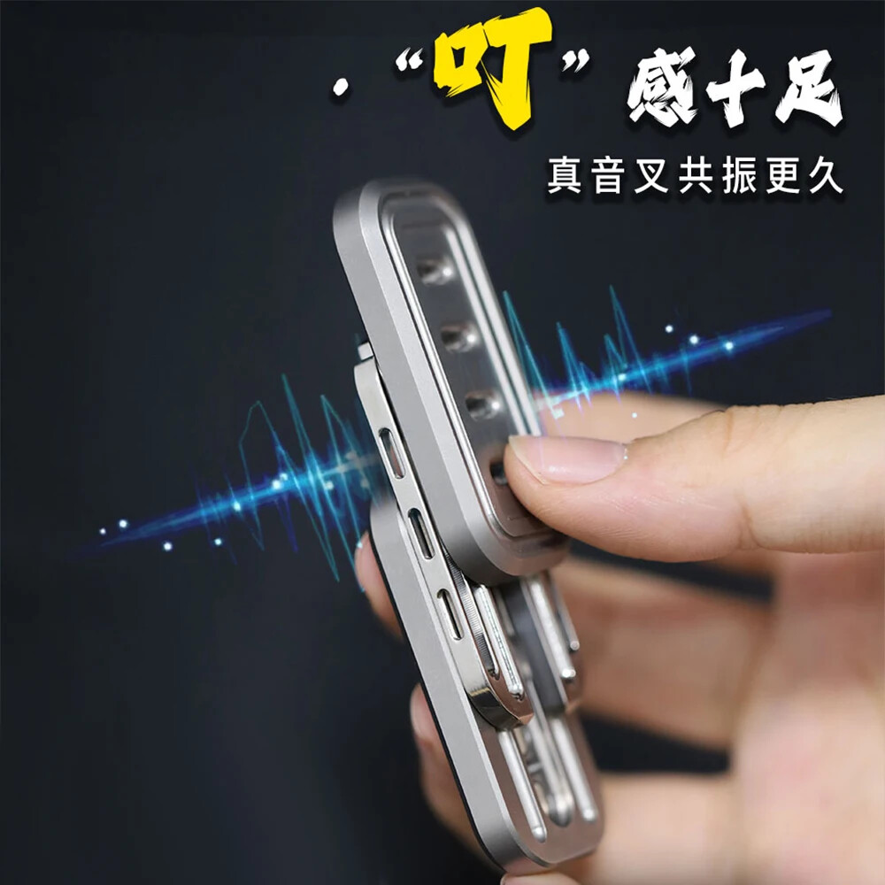 EDC Titanium Alloy Push Slider Mechanical Intensive Toy Decompression Tools Gift