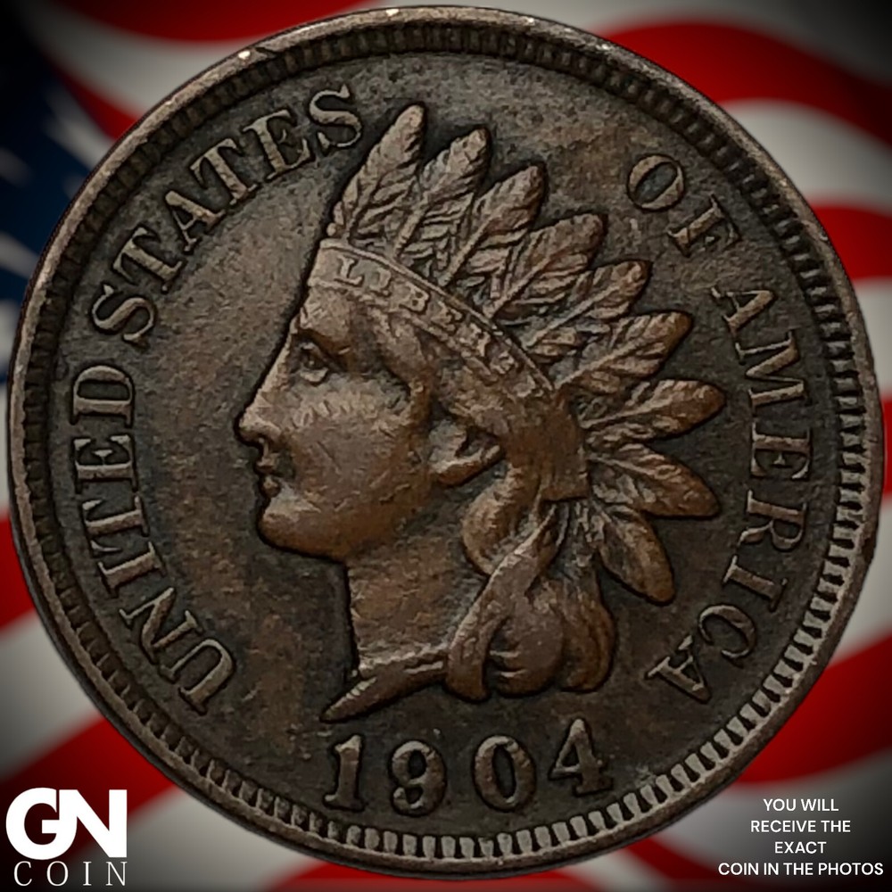 1904 Indian Head Cent Penny X0820