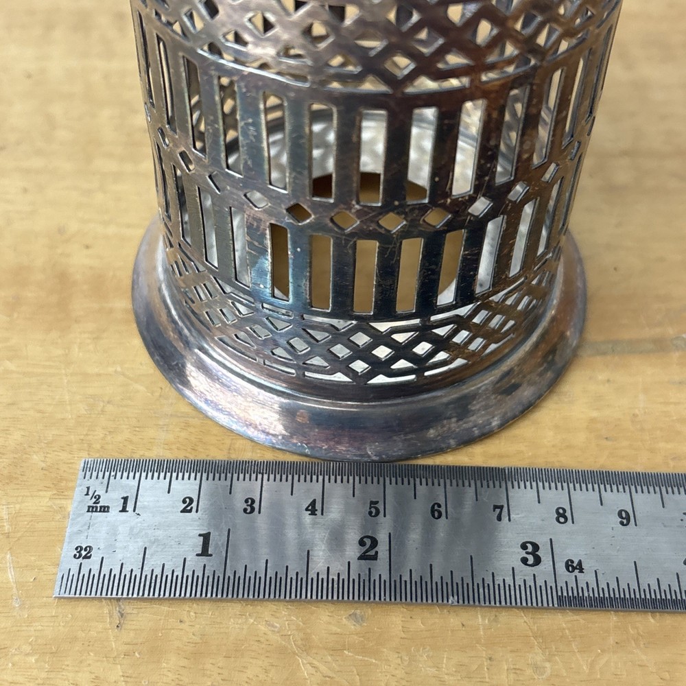 VINTAGE BERNARD RICE'S & SONS SILVERPLATE CANDLE HOLDER APOLLO EPNS # 6153